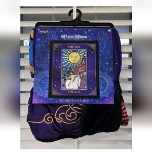 Spirit Haloween Glitter Fleece Throw Purple Blue Soft Blanket 50"x 60" NWT